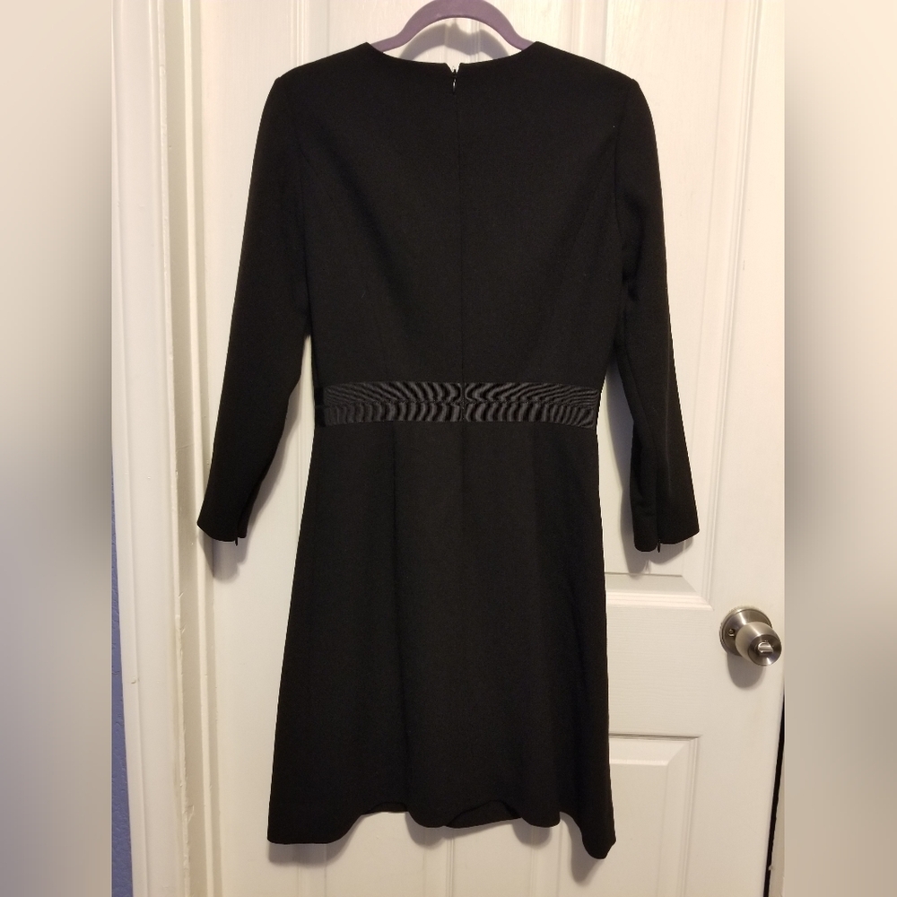 J.Crew Double Faced Wool Crepe Dress in Black Size 4 Color Black - Picture 4 of 15